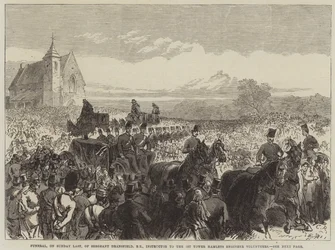 Beerdigung am letzten Sonntag von Sergeant Dransfield, RE, Ausbilder der 1. Tower Hamlets Engineer Volunteers